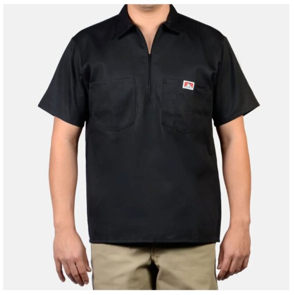 Ben Davis Other - Ben Davis Shirt Short Sleeve Black 1/4 Zip  Small